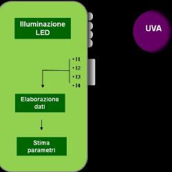 Figura 3 . Schema di un potenziale sistema semplificato portatile basato su poche lunghezze d’onda (?1- ?4). I1-I4 indicano le intensità del segnale alle 4 ipotetiche lunghezze d’onda selezionate